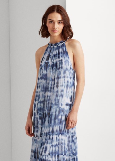 Dámské Maxi Šaty Ralph Lauren Tie-Dye Georgette - 41096-TVOS